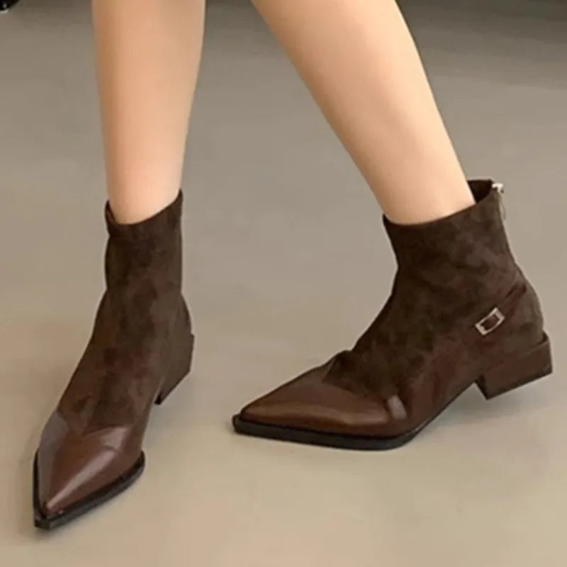 Martin מגפי עור עם רוכסן