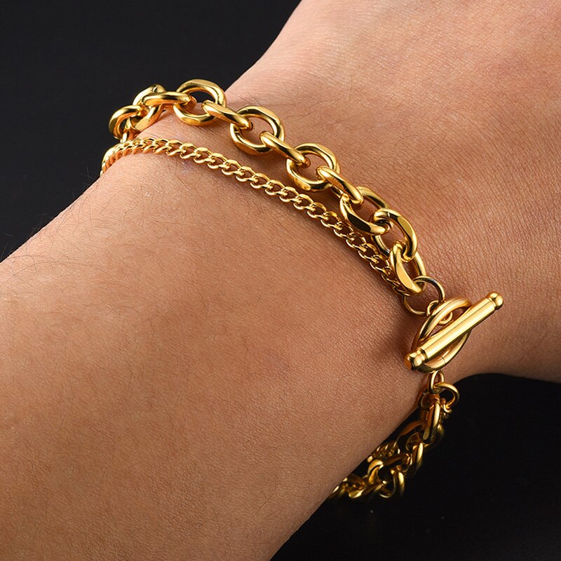 Laverna צמיד שרשרת קובני וינטג'